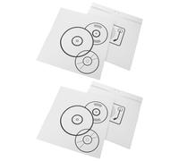 BUGUUYO 4 Pièces Pochettes de pour Disques Vinyles 12 Pouces en Papier Blanc pour Minimiser Rayures, pour Archives de Studio et Collections Personnelles