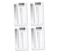BUGUUYO 4 pièces Règle de Mesure Transparente avec de Défauts Outil Portable pour Inspection de Rayures de Fissures et Mesure