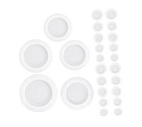 BUGUUYO 40 Pièces Bouchons Caoutchouc pour Tirelire Petites Rondes Bouchons Blancs de Remplacement pour Arrêt de Fermeture Compatibles avec Tirelires et Boîtes à Économies