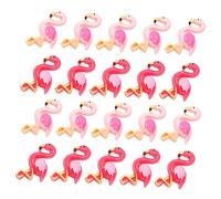 BUGUUYO 40 Pièces Décorations Résine Flamant Rose pour Coque Téléphone Diy Accessoires Artisanat Compact