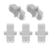 BUGUUYO 5 pièces Adaptateur Fibre Optique LC à LC Duplex Coupleur à Bride pour Connecteurs Simplex Installation Facile Compatible Réseaux Fibre Optique Prolongateur de Câble Robuste Gris