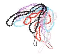 BUGUUYO 5 pièces Lanières de Téléphone Décoratives de Antiperte Cristal pour Smartphone Noir Rose Bleu Rouge Accessoire Multifonction et Amovible pour Clé et Électroniques