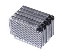 BUGUUYO 5 Pièces Réflecteur Carré Photoélectrique Panneau Rétro-réfléchissant pour Capteurs de Sécurité Extérieurs Installation Facile Améliore la Visibilité Nocturne Sécurité Routière