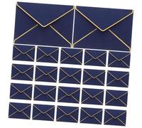 BUGUUYO 50 Pièces Enveloppes Invitation V-Rabat Luxe avec Bordure Dorée Format Style Occidental pour Mariage Shower Remise de Diplômes et Fêtes