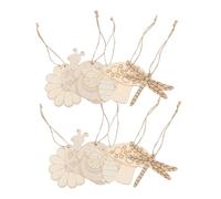 BUGUUYO 50 Pièces Formes Bois Inachevées pour Diy Découpage Bois Cartoon Brutes Lisses Artisanat Créatif Suspendu Kit Bricolage Naturel