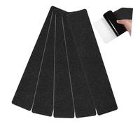 BUGUUYO 5pièces Tapis Escalier Antidérapant Noir Réduit Bruit Résistant Usure Intérieur Extérieur