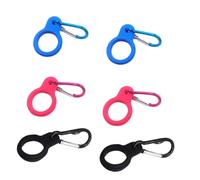 BUGUUYO 6 pièces Boucles Élastiques Silicone Porte-Bouteille Clips Polyvalents pour Transport de Gourde Plein Air Randonnée Camping Couleur Aléatoire Couleur Aléatoire