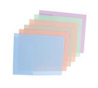 BUGUUYO 6 Pièces Chemise de Bureau en Pp Double Poche, Étiquette Écrivable et Design, Résistante Déchirure pour Dossiers et Propositions en Milieu Scolaire ou Professionnel Couleur