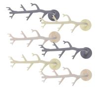 BUGUUYO 6 Pièces Crochets Muraux Résine Forme de Branche Perçage Porte Manteaux Décoratif pour Mur Accroche Clés et Vêtements pour Chambre et Salon