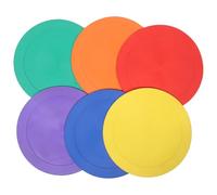 BUGUUYO 6 Pièces Disques Marqueurs Ronds Antidérapants en TPE pour Entraînement Football, Accessoires D'équipe pour Entraîneurs, pour Pratique Sportive et Renforcement Collectif