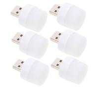 BUGUUYO 6 pièces Lampe de Chevet USB Portable Veilleuse LED à Lumière Chaude pour Chambre Bureau et Couloir Alimentation par Port USB Facile à Utiliser et Compacte