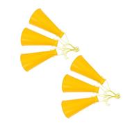 BUGUUYO 6 pièces Lot de Mégaphones Portables Jaunes Abs Accessoires Pratiques pour Jeux Fêtes et Support Sportif Sonore à Main pour Ambiance et Encouragement