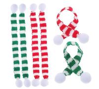 BUGUUYO 6 Pièces Mini écharpe de Noël de Bouteille de vin à vin en Feutre Arc Mignonette Decoration Sapin de Noel écharpe de poupée de noël décoration de Bouteille de vin de Noël