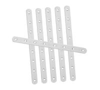 BUGUUYO 6 pièces Plaques Jonction Inoxydable Équerres Fixation Plats Droits Robustes Support Structurel pour Meubles et Étagères Finition Polie Élégante Capacité Charge Élevée