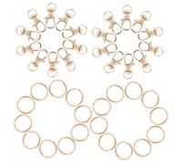 BUGUUYO 60pièces Lot de Anneaux Porte Clé Dorés Métal Mousqueton pour Bricolage Et Accroche-clés De Maison