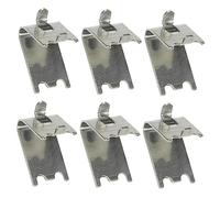 BUGUUYO 6pièces Clips De Fixation Pour Étagères De Réfrigérateur Inoxydable Supports Solides Et Faciles à Installer Accessoires De Rangement Pour Frigo Et Congélateur