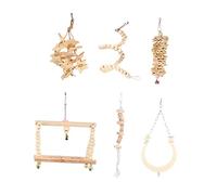 BUGUUYO 6pièces Jouets pour Perroquets Kit Activités pour Oiseaux Jouets à Mâcher Et Balançoire Accessoires Amusants pour Oiseaux De Compagnie
