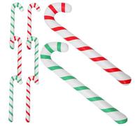BUGUUYO 8 Pièces Cannes de Noël Gonflables Décorations Géantes Forme de Canne à Sucre pour Intérieur et Extérieur Accessoires de Fête pour Célébrations de et Événements Communautaires