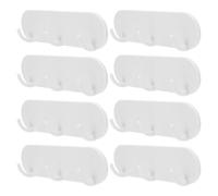 BUGUUYO 8 Pièces Crochets Magnétiques pour Cuisine et Garage Supports Amovibles sans Perçage Triple Crochet Puissant pour Serviettes Ustensiles et Clés Repositionnables et Réutilisables