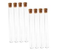 BUGUUYO 8pièces Tubes À Essai Verre Avec Bouchons Liège Récipients De Stockage Liquide Pour Expériences Scientifiques