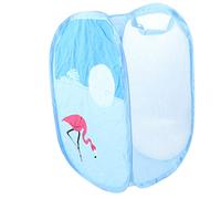 BUGUUYO À Linge Flamingo De Dessin Animé Panier À Linge Domestique De Capacité Matériau En Maille Polyester Facile À Les Vêtements
