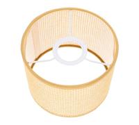 BUGUUYO Abat Jour Rotin Tressé Main pour Lampe à Poser Design Délicat et Diffuseur de Lumière Doux Décoration Vintage pour Chambre et Salon