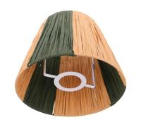 BUGUUYO Abat-jour Tissé Main en Corde de Papier Naturelle, 20 X 15 X 13 Cm, Abat-jour Suspendu pour Plafonnier, Cache-ampoule Bohème, Éclairage Doux pour Salon et Chambre