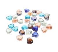 BUGUUYO Accessoires pour Aquarium en Pierre De Verre en Forme De Cœur 500 G Ensemble De Décorations pour Aquarium Aspect Naturel