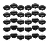 BUGUUYO Accordion Key Caps 40pcs Black 15mm Plastic Flat Button Caps Replacements for Accordion Key Repair Parts, Quick Feedback, Improved Performance Stability, Music Instrument