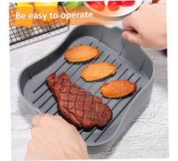 BUGUUYO Air Fryer Silicone Liner Pad Square Food Grade Non Stick Baking Tray For Even Cooking And Easy Use
