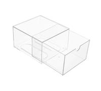 BUGUUYO Armoire à Maquillage en Acrylique Transparente Empilable 1 Tiroir Large Rangement pour Mouchoirs Cosmétiques Organiseur Bureau Salle De Bain