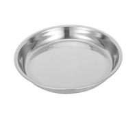 BUGUUYO Assiette Ronde Acier Inoxydable Épaisse Plateau Service Stable pour Cuisson et Multifonctionnelle
