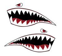 BUGUUYO Autocollant PVC Décoratif Dents de Requin Imperméable pour Bateau Gonflable Kayak Décoration Créative