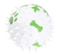 BUGUUYO Balle Sonore pour Chien Jouet Éducatif Interactif Forme De Picot Réduit Ennui Comportements Destructeurs Design Adorable Blanc Et Vert
