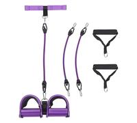 BUGUUYO Bande de Résistance à Pédale Multifonction pour Abdominaux Entraînement Bras et Sit-ups Élastique Haute Élasticité Portable pour Fitness à Domicile et Gym