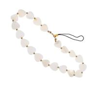 BUGUUYO Bijoux de Téléphone Chaîne Perlée Cœur Multicolore Porte-Clés Cordon pour Étui Accessoire Décoratif Compatible Divers Téléphones 1 Pièce Usage DIY