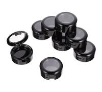 BUGUUYO Boîte à Fards à Paupières Vide 26 Mm de Diamètre, Lot de 8 Boîtiers Compacts Noirs Brillants, Organisateur Cosmétique Polyvalent pour Maquillage, Rangement Pratique pour Maison