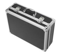 BUGUUYO Boîte à Outils Multifonctionnelle en Alliage D'aluminium Noir, Petite Taille, Légère et Résistante aux Chocs, Étui de Transport Portable pour Cartes Son et Appareils