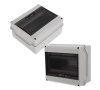 BUGUUYO Boîte de Distribution Électrique Étanche Ip65 8 Circuits avec Fenêtre Transparente Montage Rail Din Protection Extérieure pour Bornes de Recharge Coffret de Disjoncteurs