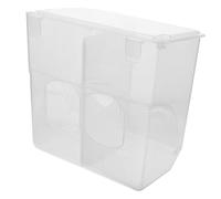 BUGUUYO Boîte de Fuite de Nourriture Automatique pour mangeoires à cailles Pas de déchets Colombe Oiseau Pendaison mangeoire à cailles en Plastique Cage à Pigeons Blanche