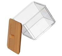 BUGUUYO Boîte De Rangement Acrylique pour Bâtonnets avec Couvercle Organisateur De Salle De Bain Transparent pour Bâtonnets Et Cure-Dents
