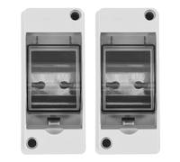 BUGUUYO Boîte Électrique de Distribution 2 Voies Ip65 Étanche Fenêtre Transparente en Plastique Robuste pour Usage Extérieur et Intérieur Petite Boîte à Disjoncteurs pour Camping-Car