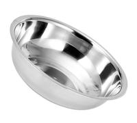 BUGUUYO Bol Mélangeur Fond Plat, Large Ouverture, en Acier Inoxydable | Finition Polie Miroir, Bords Lisses, Design Profond, pour Préparation Cuisine et Repas Maison