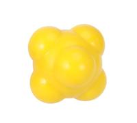 BUGUUYO Boule Hexagonale de Réaction pour Entraînement à Agilité et Coordination Œil-Main Balle de Difficulté Moyenne Jaune pour Exercices Sportifs