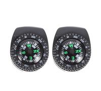 BUGUUYO Boussole Portable Étanche 2 Pcs pour Montre, Accessoire Camping en Acrylique et PVC, pour Randonnée et Activités Extérieures