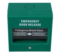 BUGUUYO Bouton D’Alarme Incendie Manuel Réarmable Vert Interrupteur de Sortie de Secours Fonction de Déverrouillage Commande de Sécurité pour Intervention Rapide en Situation D’Urgence