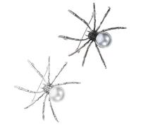 BUGUUYO Broche Araignée Lot de 2 Pièces en Alliage et Perles Accessoire de Mode Délicat Épingle Facile à Fixer pour Femmes et Filles en Vie Quotidienne
