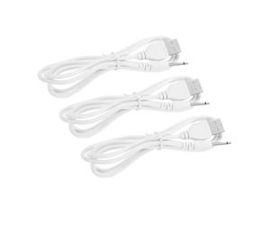 BUGUUYO Câble Chargeur 3pcs en Caoutchouc Résistant à l'usure Connecteur 2,5 Mm, Câble de Chargeur de Poche Plug and Play pour Masseur et Appareils de Beauté