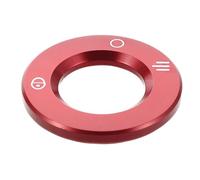 BUGUUYO Cache-Bouton de Démarrage en Alliage d'Aluminium Rouge, Anneau de Protection de Serrure Compatible Gts300, Manchon Adhésif Anti-Poussière pour Commutateur D’Allumage Moto,