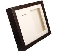 BUGUUYO Cadre pour Médailles en Bois 25 CM Présentoir à Médailles de Marathon Support Photo, Finition Chocolat, pour Salon et Salle à Manger